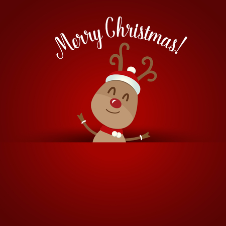 Christmas Greeting Card with Christmas Santa Claus. Vector illustrationのイラスト素材