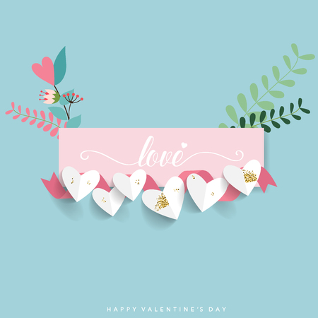 Valentines day background design. Vector illustration.のイラスト素材