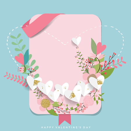 Valentines day background design. Vector illustration.のイラスト素材
