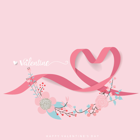 Valentines day background design. Vector illustration.のイラスト素材