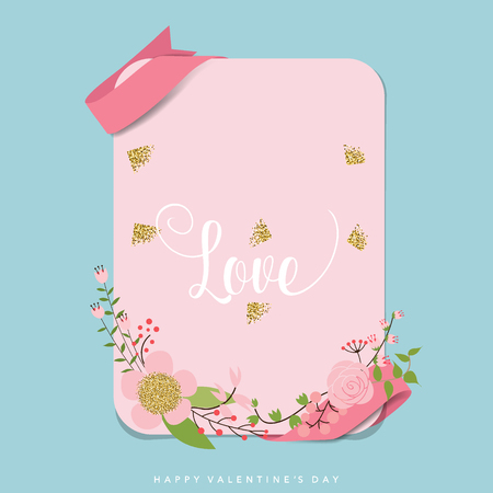 Valentines day background design. Vector illustration.のイラスト素材