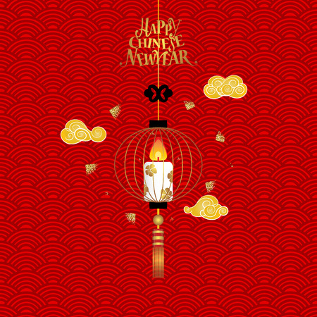 Chinese new year background design. Vector Illustration.のイラスト素材