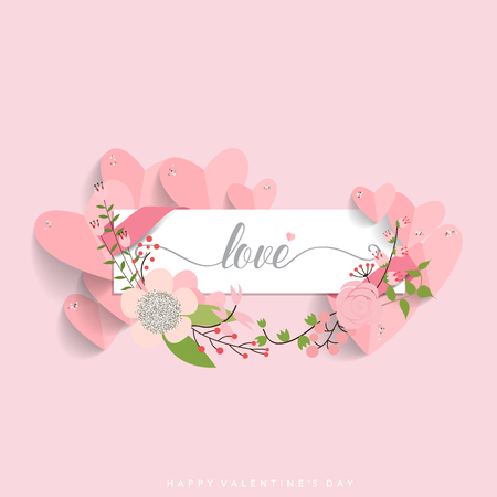 Valentines day background design. Vector illustration.のイラスト素材