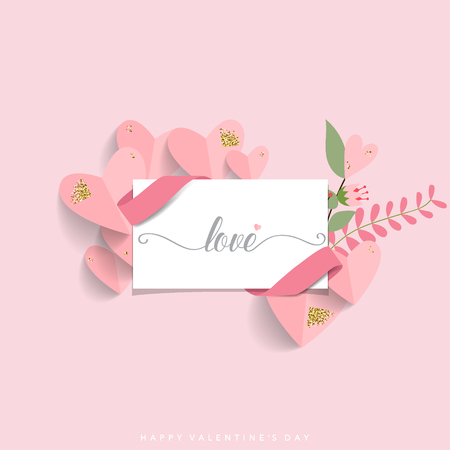 Valentines day background design. Vector illustration.のイラスト素材