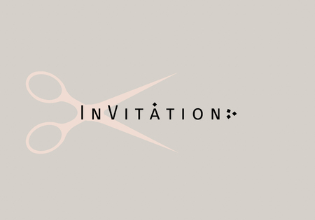 Paper with text Invitation. Colorful vintage banner with scissors. Vector Illustration.のイラスト素材