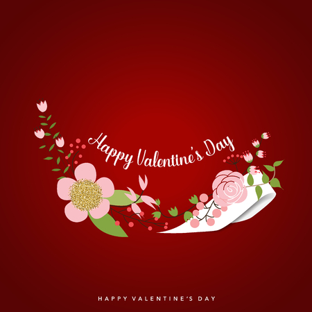 Valentines day background design. Vector illustration..のイラスト素材