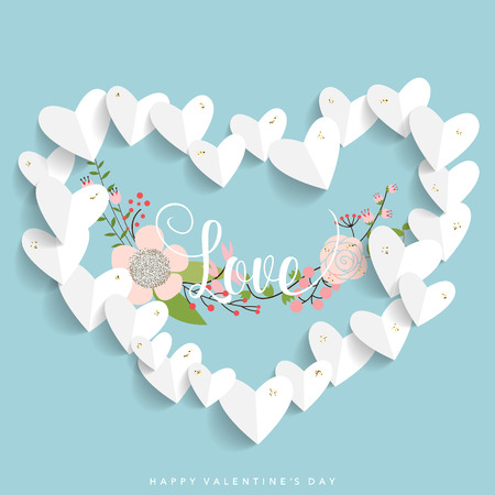 Valentines day background design. Vector illustration.のイラスト素材