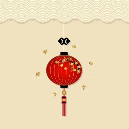 Chinese new year background design. Vector Illustration.のイラスト素材