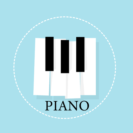 Music piano keyboard. Poster background template.のイラスト素材