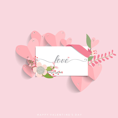 Valentines day background design. Vector illustration.のイラスト素材