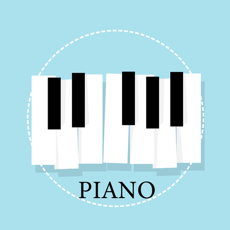 Music piano keyboard. Poster background template.のイラスト素材