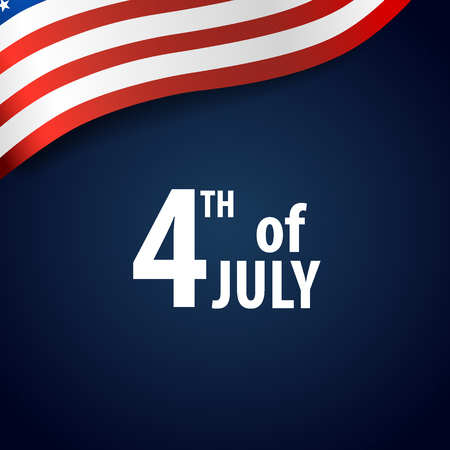 Happy independence day card United States of America. American Flag paper design, vector illustration.のイラスト素材