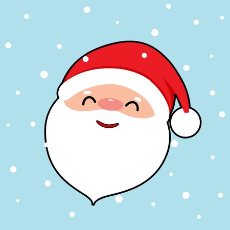 Santa Claus. Christmas background. Christmas Greeting Card. Vector illustration.のイラスト素材