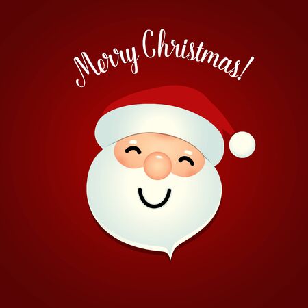 Christmas Greeting Card with Christmas Santa Claus. Vector illustration.のイラスト素材