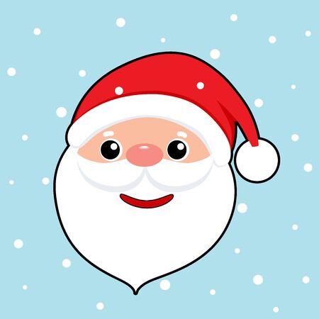 Santa Claus. Christmas background. Christmas Greeting Card. Vector illustration.のイラスト素材