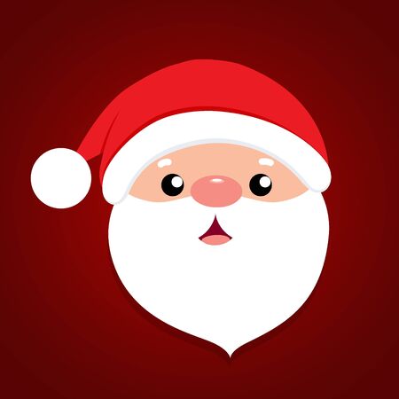 Holiday Christmas background with Santa Claus cartoon. Vector illustration.のイラスト素材