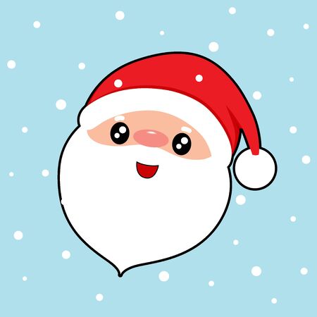Santa Claus. Christmas background. Christmas Greeting Card. Vector illustration.のイラスト素材