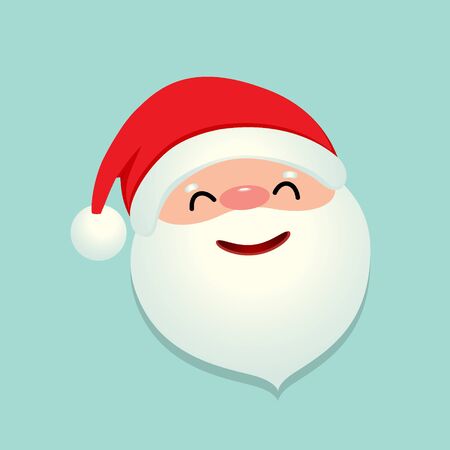 Holiday Christmas background with Santa Claus cartoon. Vector illustration.のイラスト素材