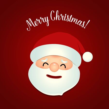 Christmas Greeting Card with Christmas Santa Claus. Vector illustration.のイラスト素材