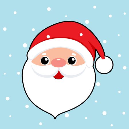 Santa Claus. Christmas background. Christmas Greeting Card. Vector illustration.のイラスト素材