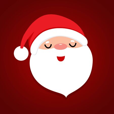 Holiday Christmas background with Santa Claus cartoon. Vector illustration.のイラスト素材