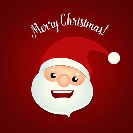 Christmas Greeting Card with Christmas Santa Claus. Vector illustration.のイラスト素材