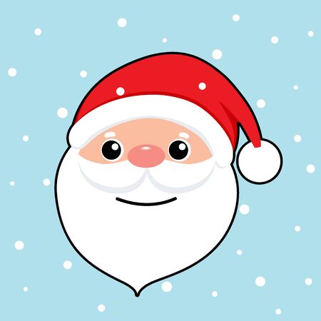 Santa Claus. Christmas background. Christmas Greeting Card. Vector illustration.のイラスト素材