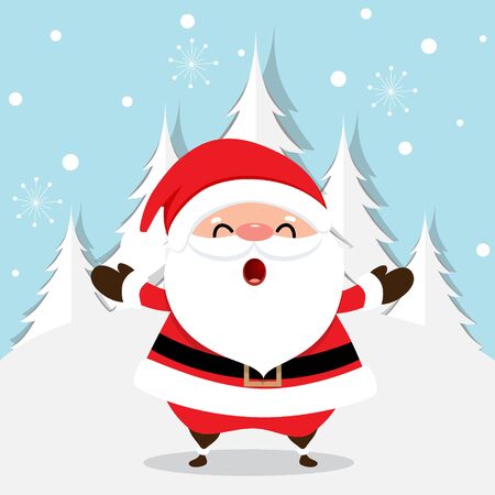 Christmas Greeting Card with Christmas tree, vector illustration.のイラスト素材