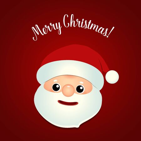 Christmas Greeting Card with Christmas Santa Claus. Vector illustration.のイラスト素材