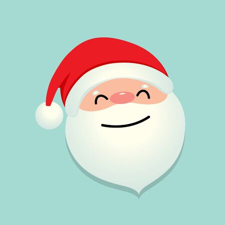 Holiday Christmas background with Santa Claus cartoon. Vector illustration.のイラスト素材