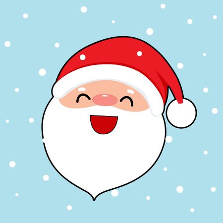 Santa Claus. Christmas background. Christmas Greeting Card. Vector illustration.のイラスト素材
