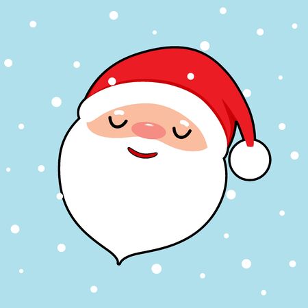 Santa Claus. Christmas background. Christmas Greeting Card. Vector illustration.のイラスト素材