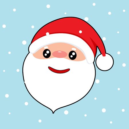 Santa Claus. Christmas background. Christmas Greeting Card. Vector illustration.のイラスト素材