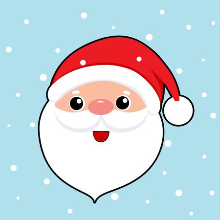 Santa Claus. Christmas background. Christmas Greeting Card. Vector illustration.のイラスト素材