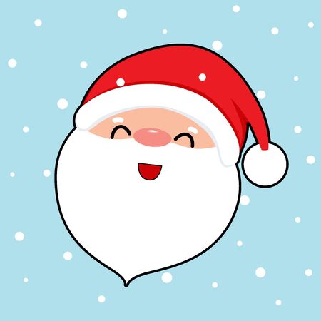 Santa Claus. Christmas background. Christmas Greeting Card. Vector illustration.のイラスト素材