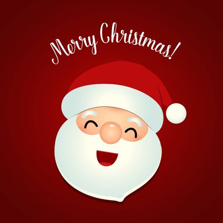 Christmas Greeting Card with Christmas Santa Claus. Vector illustration.のイラスト素材