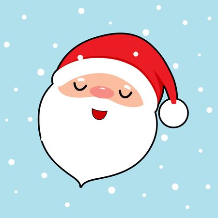 Santa Claus. Christmas background. Christmas Greeting Card. Vector illustration.のイラスト素材