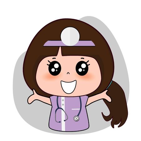 Dentist, Cartoon character Dentist Design, Medical worker, Medical concept. Vector illustration design.のイラスト素材