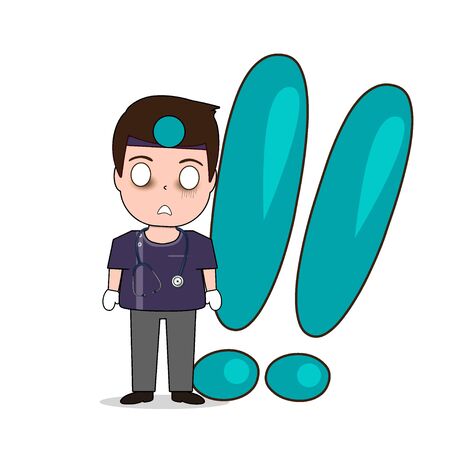 Dentist, Cartoon character Dentist Design, Medical worker, Medical concept. Vector illustration design.のイラスト素材