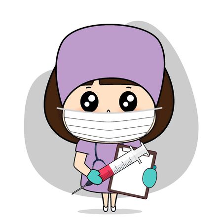 Dentist, Cartoon character Dentist Design, Medical worker, Medical concept. Vector illustration design.のイラスト素材