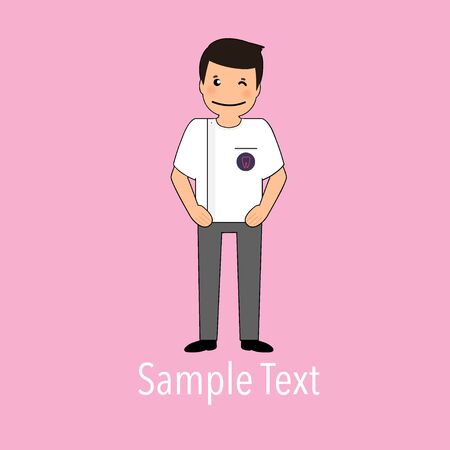 Dentist, Cartoon character Dentist Design, Medical worker, Medical concept. Vector illustration design.のイラスト素材