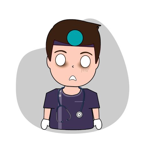 Dentist, Cartoon character Dentist Design, Medical worker, Medical concept. Vector illustration design.のイラスト素材