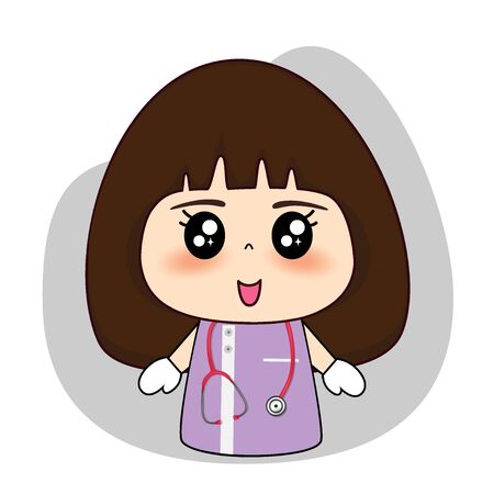 Dentist, Cartoon character Dentist Design, Medical worker, Medical concept. Vector illustration design.のイラスト素材