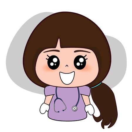 Dentist, Cartoon character Dentist Design, Medical worker, Medical concept. Vector illustration design.のイラスト素材