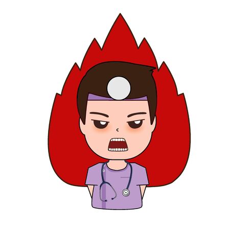 Dentist, Cartoon character Dentist Design, Medical worker, Medical concept. Vector illustration design.のイラスト素材