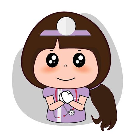 Dentist, Cartoon character Dentist Design, Medical worker, Medical concept. Vector illustration design.のイラスト素材