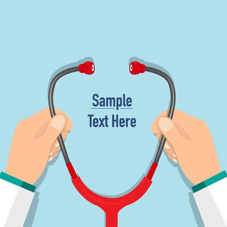 Medical background with stethoscope. Vector Illustration design.のイラスト素材