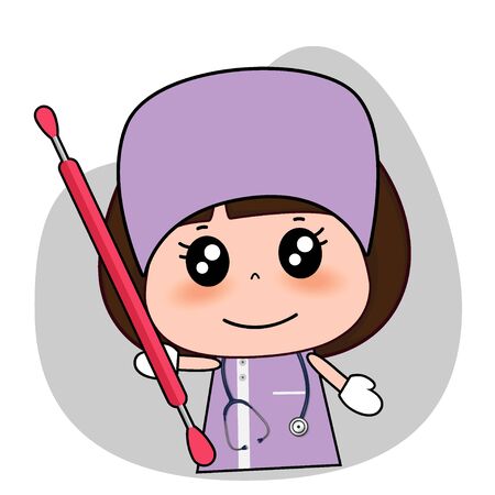 Dentist, Cartoon character Dentist Design, Medical worker, Medical concept. Vector illustration design.のイラスト素材