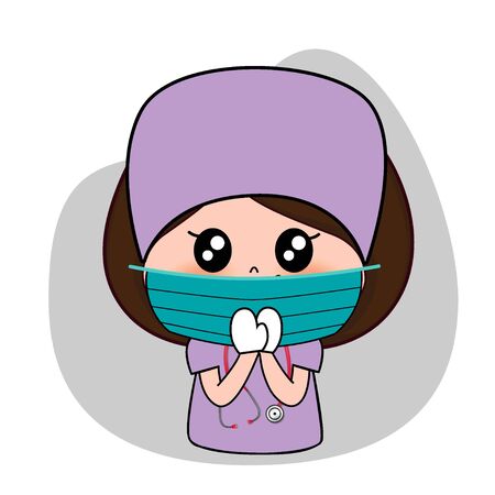 Dentist, Cartoon character Dentist Design, Medical worker, Medical concept. Vector illustration design.のイラスト素材