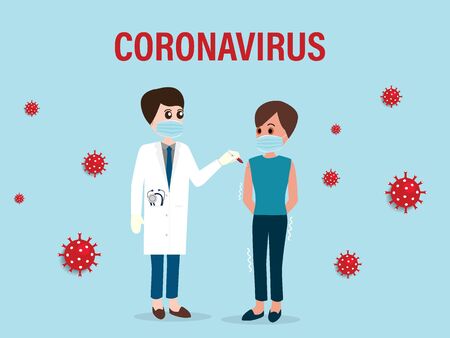Coronavirus (COVID-19), Coronaviruses (CoV), A novel coronavirus (COVID-19). Vector illustration.のイラスト素材